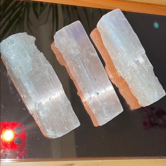 Bundle of 3 Selenite Wands - Picture 2 of 3